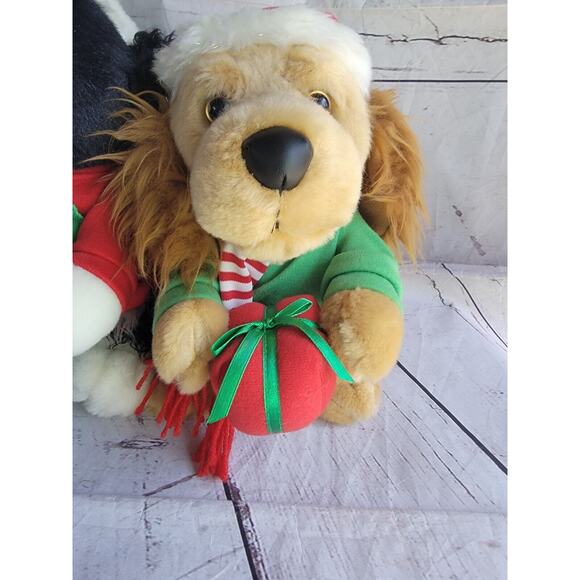 TL Toys Christmas Carol Singing Animated Spaniel Dogs WORKS JC Penney Music - Picture 3 of 9